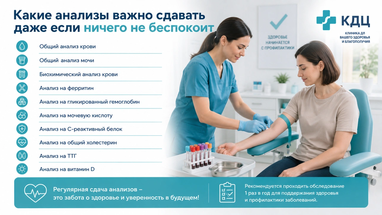 Какие анализы важно сдавать даже если ничего не беспокоит
